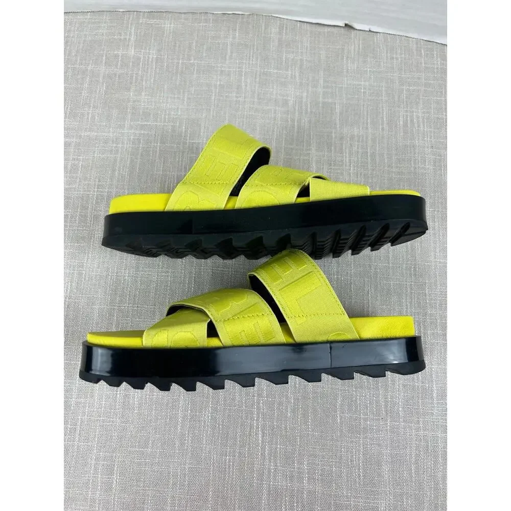 Sorel Roaming Sport Slide Slip On‎ Neon Yellow Womens Sz 7